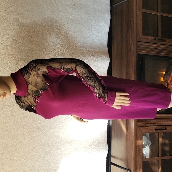 𝅺VENUS Lace Detail Sweater Dress Venus Lace Detail Sweater Dress Venus Lace - Picture 13 of 16